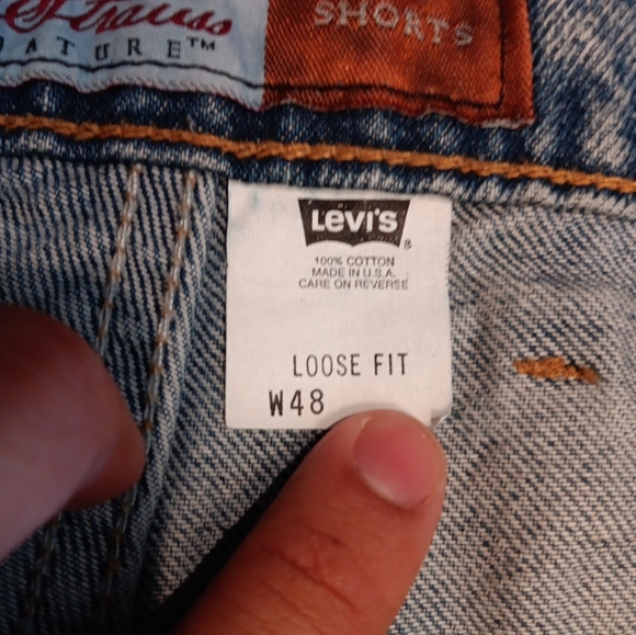 Vintage Levi's Orange Tab Classic Denim Men's Shorts Size W48 Loose Fit - Picture 3 of 8